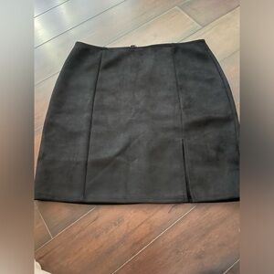 suade pencil skirt with slit